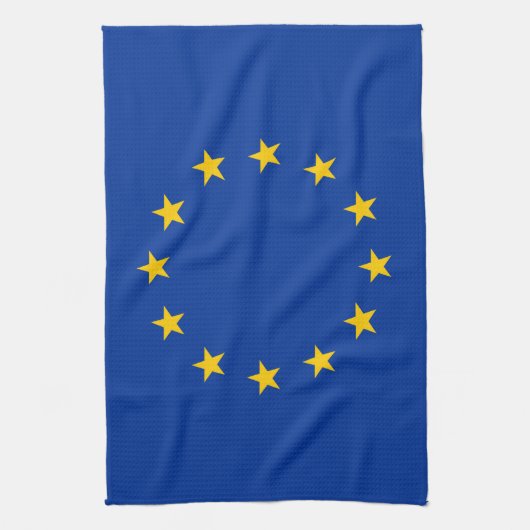 Keukenhanddoek onder EU-vlag (Verticaal)