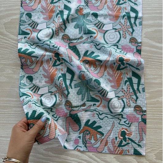 Keukenhanddoek: Onderwater zwemmen Theedoek