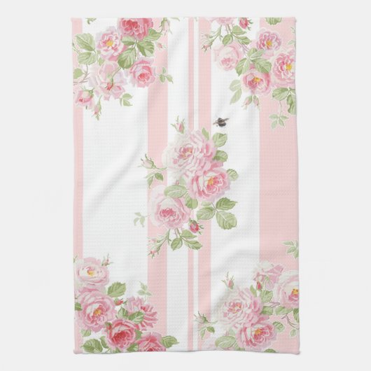 Keukenhanddoek op dag van de zomer Rozen (Verticaal)