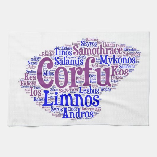 Keukenhanddoek op de Griekse eilanden (Horizontaal)