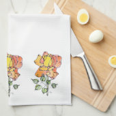 Keukenhanddoek - Oranje Rozen NGA (Quarter Fold)