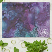 Keukenhanddoek "Paarse-blues zo " (Gevouwen)