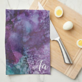 Keukenhanddoek "Paarse-blues zo " (Quarter Fold)