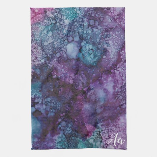 Keukenhanddoek "Paarse-blues zo " (Verticaal)