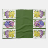 Keukenhanddoek - Paarse riskjes - Waterverf & inkt (Horizontaal)