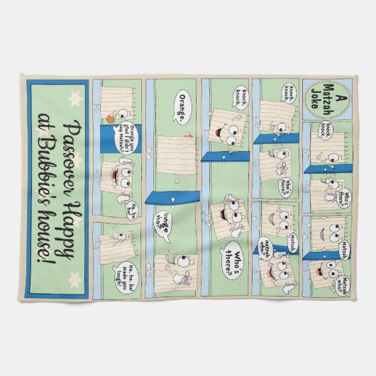 Keukenhanddoek "Pascha Matzah Joke " (Horizontaal)