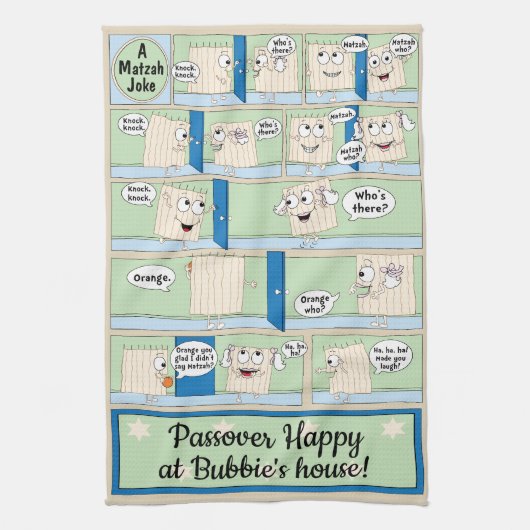 Keukenhanddoek "Pascha Matzah Joke " (Verticaal)