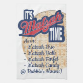 Keukenhanddoek "Passover IT'S Matzah TIME" (Verticaal)