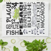 Keukenhanddoek "Passover Words" (Gevouwen)