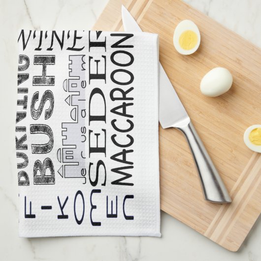 Keukenhanddoek "Passover Words" (Quarter Fold)