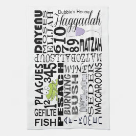 Keukenhanddoek "Passover Words"