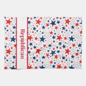 Keukenhanddoek Patriottische sterren Republikein (Horizontaal)