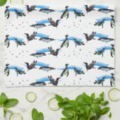 Keukenhanddoek Pinguïn Zwembad Feestje (Gevouwen)