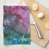 Keukenhanddoek "Pinks-Blue Inkblot" (Quarter Fold)