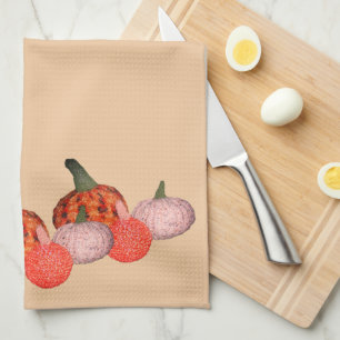 Keukenhanddoek - Pompoenrand