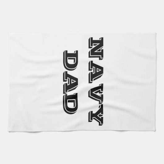 Keukenhanddoek Proud Navy Dad (Horizontaal)