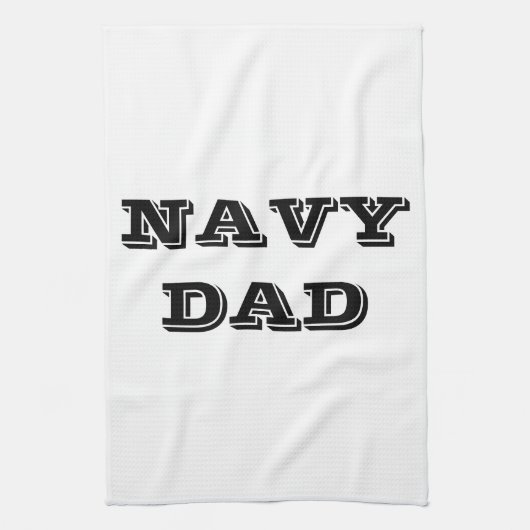 Keukenhanddoek Proud Navy Dad (Verticaal)