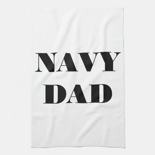 Keukenhanddoek Proud Navy Dad (Verticaal)