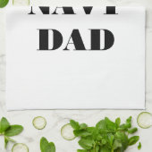Keukenhanddoek Proud Navy Dad (Gevouwen)