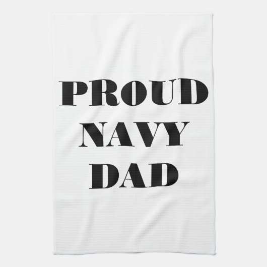 Keukenhanddoek Proud Navy Dad (Verticaal)
