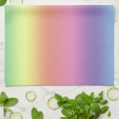 Keukenhanddoek - Regenboog met gekleurde strepen (Gevouwen)