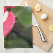 Keukenhanddoek - Rode anthuriumtweeling (Quarter Fold)