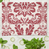 Keukenhanddoek...rode en witte vocht theedoek (Gevouwen)