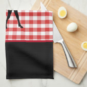 Keukenhanddoek-Rode ruit-Hert Theedoek (Quarter Fold)