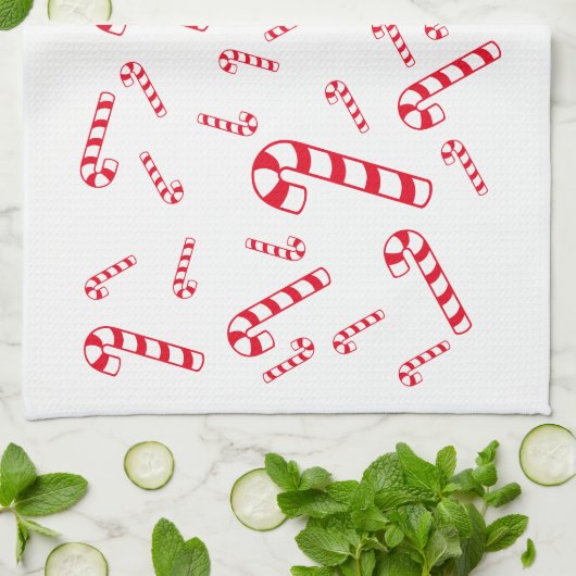 Keukenhanddoek - Rode snoepdoeken (Gevouwen)