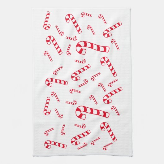 Keukenhanddoek - Rode snoepdoeken (Verticaal)