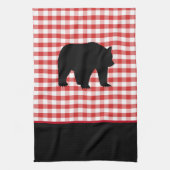 Keukenhanddoek-rood, gepolijst Beer Theedoek (Verticaal)