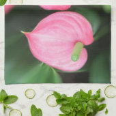 Keukenhanddoek - Roze Anthurium Twins (Gevouwen)
