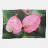 Keukenhanddoek - Roze Anthurium Twins (Horizontaal)