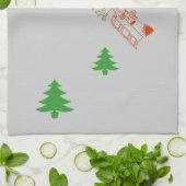 Keukenhanddoek - Santa en Sleigh (Gevouwen)