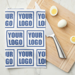 Keukenhanddoek Sjabloon bedrijfspatroon Logo
