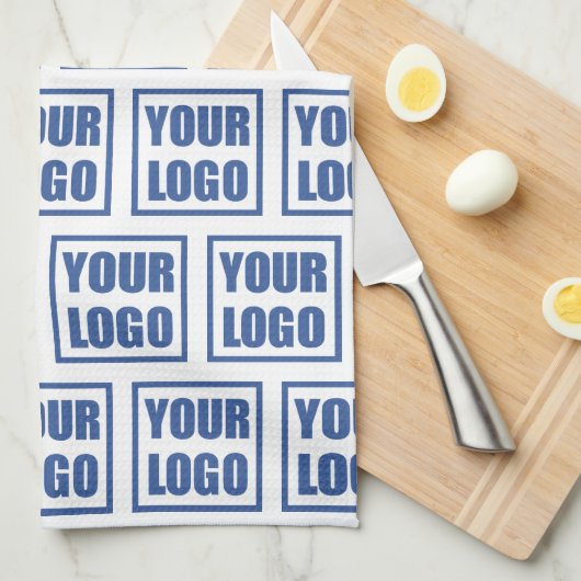 Keukenhanddoek Sjabloon bedrijfspatroon Logo (Quarter Fold)