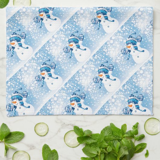 Keukenhanddoek/Snowman Theedoek (Gevouwen)