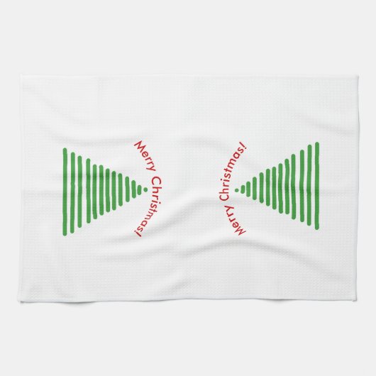 Keukenhanddoek - Stijlvolle structuur met gebogen  (Horizontaal)