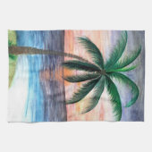 Keukenhanddoek Sunset Palm Tree van kunst (Horizontaal)