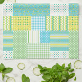 Keukenhanddoek Theedoek: Daffodils, Faux-Patchwork (Gevouwen)