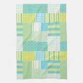 Keukenhanddoek Theedoek: Daffodils, Faux-Patchwork (Verticaal)