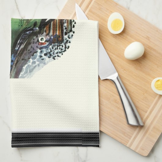 keukenhanddoek Train (Quarter Fold)