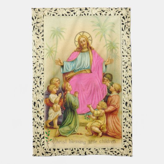 Keukenhanddoek VAN CHRIST BLESSING (Verticaal)