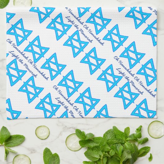 Keukenhanddoek van David "Hanukkah" (Gevouwen)