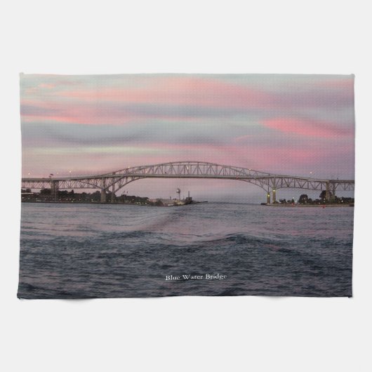 Keukenhanddoek van de blauwe waterbrug (Horizontaal)