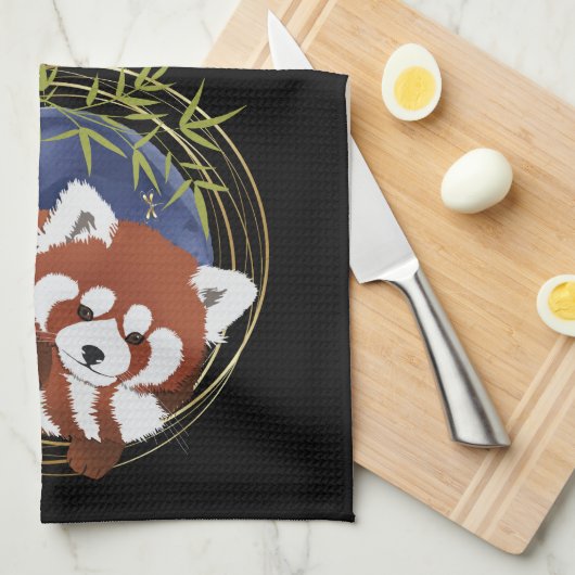 keukenhanddoek van de FOX-rode panda (Quarter Fold)