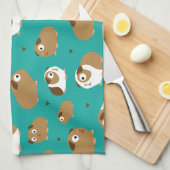 Keukenhanddoek van de luiers van Cute Guinee (Quarter Fold)