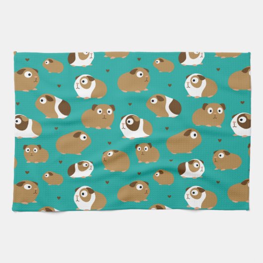 Keukenhanddoek van de luiers van Cute Guinee (Horizontaal)