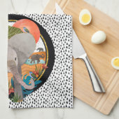 Keukenhanddoek van de SAFARI-olifant (Quarter Fold)