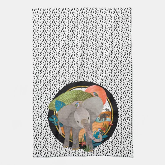 Keukenhanddoek van de SAFARI-olifant (Verticaal)